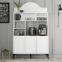 Буфет для кухни Hanah Home Lyon 120 White Black фото №5 — интернет-магазин Desire.md