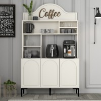 Bufet bucatarie Hanah Home Lyon 120 Cream Black