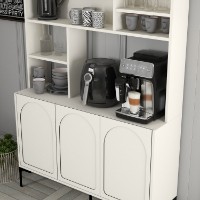 Bufet bucatarie Hanah Home Lyon 120 Cream Black imaginea #4 — magazin online Desire.md