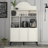 Bufet bucatarie Hanah Home Lyon 120 Cream Black imaginea #5 — magazin online Desire.md