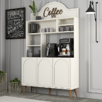 Bufet bucatarie Hanah Home Lyon 120 Cream Walnut imaginea #3 — magazin online Desire.md