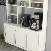 Bufet bucatarie Hanah Home Lyon 120 Cream Walnut imaginea #4 — magazin online Desire.md