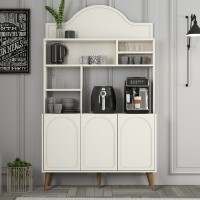 Bufet bucatarie Hanah Home Lyon 120 Cream Walnut imaginea #5 — magazin online Desire.md