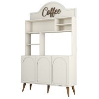 Bufet bucatarie Hanah Home Lyon 120 Cream Walnut imaginea #6 — magazin online Desire.md