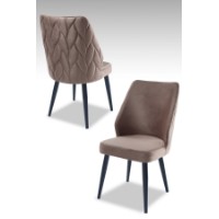 Комплект для столовой Hanah Home Pufi Cappuccino Black