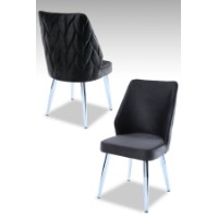 Комплект для столовой Hanah Home Pufi Anthracite Chrome