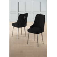 Set mobilă pentru bucătărie Hanah Home Newa Black Chrome