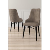 Set scaune Hanah Home Neta Cappuccino Black