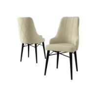 Set scaune Hanah Home Neta Cream Black imaginea #2 — magazin online Desire.md