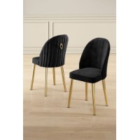 Set scaune Hanah Home Mara Black Gold