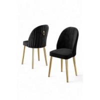 Set scaune Hanah Home Mara Black Gold imaginea #2 — magazin online Desire.md