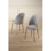 Set scaune Hanah Home Mara Grey Chrome