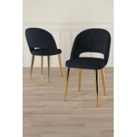 Комплект для столовой Hanah Home Pane Anthracite Gold