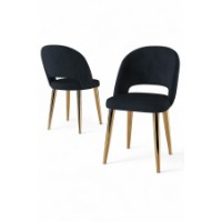 Комплект для столовой Hanah Home Pane Anthracite Gold фото №2 — интернет-магазин Desire.md