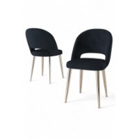 Комплект для столовой Hanah Home Pane Anthracite Chrome фото №2 — интернет-магазин Desire.md