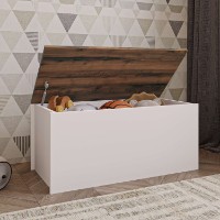 Cutie depozitare pentru jucării Hanah Home Florya White Rustic Walnut imaginea #3 — magazin online Desire.md