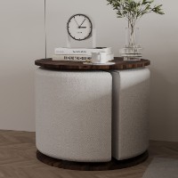 Set măsuţe cafea Hanah Home Vexana Walnut 2pcs imaginea #2 — magazin online Desire.md