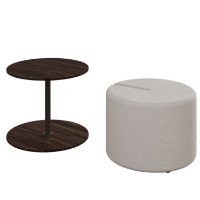 Set măsuţe cafea Hanah Home Vexana Walnut 2pcs imaginea #4 — magazin online Desire.md