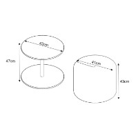 Set măsuţe cafea Hanah Home Vexana Walnut 2pcs imaginea #5 — magazin online Desire.md