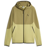 Hanorac pentru bărbați Puma Pumatech Elevated Slim Full Zip Rustic Olive, s.S