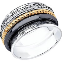 Кольцо SOLOVOV JEWELRY 95010212 s.20 10,08g