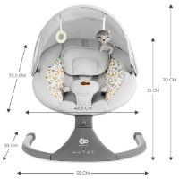 Leagăn electric Kinderkraft Lumi 2 Light Grey (KBLUMI02LGR0000) imaginea #4 — magazin online Desire.md