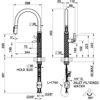 Baterie bucătărie Gessi Pelle Filtered 60934-431 imaginea #2 — magazin online Desire.md