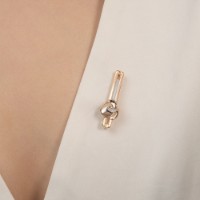 Brosa din aur combinat cu diamante Platina 04-0271-00-101-1111 2,8g imaginea #2 — magazin online Desire.md