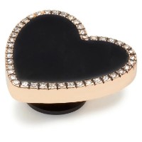 Dibbits pentru Crocs Black Heart With Gold Outline imaginea #2 — magazin online Desire.md