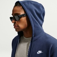 Hanorac pentru bărbați Nike Club Full-Zip Fleece Obsidian/White, s.M imaginea #5 — magazin online Desire.md