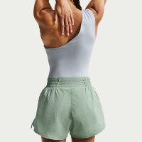 Pantaloni scurți dame Nike One Dri-Fit Brief-Lined High-Waisted Stean/White, s.L imaginea #5 — magazin online Desire.md