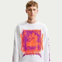 Мужской лонгслив Nike Your Message Here White/Vivid Purple/Total Orange, s.S фото №2 — интернет-магазин Desire.md