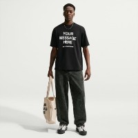 Tricou bărbătesc Nike Your Message Here Black, s.L imaginea #3 — magazin online Desire.md
