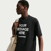 Tricou bărbătesc Nike Your Message Here Black, s.S imaginea #2 — magazin online Desire.md