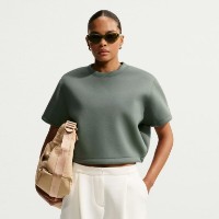Tricou de dame Nike Pregame Fleece Camo Green, s.L