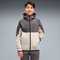 Hanorac pentru copii Puma Pumatech Elevated Full Zip Silver Fog, s.128