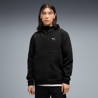 Hanorac pentru bărbați Adidas Pumatech Material Mix Full Zip Puma Black, s.XL