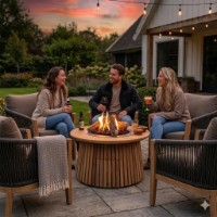 Vatră de foc Happy Cocooning Lagune Round 60 (Teak) HCLAG60-05 imaginea #5 — magazin online Desire.md