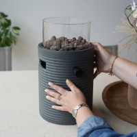 Чаша для костра Happy Cocooning Lumi Groove HCLUMGR-0 Smokey Anthracite фото №2 — интернет-магазин Desire.md