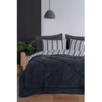 Lenjerie de pat L'Essentiel Soft Line Anthracite imaginea #2 — magazin online Desire.md