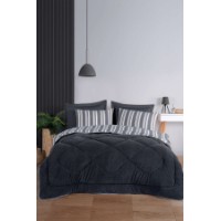 Lenjerie de pat L'Essentiel Soft Line Anthracite imaginea #4 — magazin online Desire.md