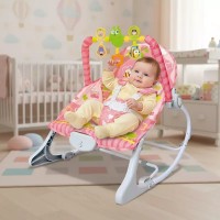 Детский шезлонг Huanger Rocker Pink (HE0656)  фото №2 — интернет-магазин Desire.md