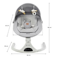 Leagăn electric Kinderkraft Tulsy Grey (KBTULS00GRY0000) imaginea #3 — magazin online Desire.md