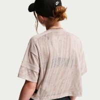 Tricou pentru copii Nike Sportswear Mesh Cover-Up Dance Top Moon Particle, s.S imaginea #4 — magazin online Desire.md