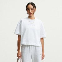 Tricou de dame Nike Sportswear Mod-Cropped Oversized White, s.XS