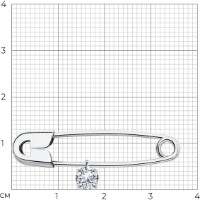 Brosa SOLOVOV JEWELRY 94-140-01360-1 1,29g imaginea #2 — magazin online Desire.md