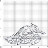 Brosa SOLOVOV JEWELRY 94-140-00698-1 2,67g imaginea #2 — magazin online Desire.md