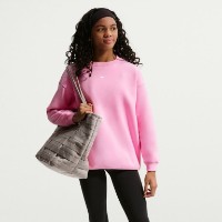 Hanorac pentru copii Nike Sportswear Studio Pink Rise/White, s.M