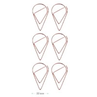Agrafe de hârtie Meshu Drops 33mm 6pcs (MS_41591) imaginea #2 — magazin online Desire.md