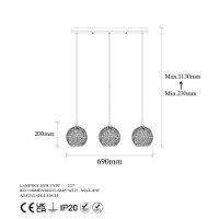 Люстра Opviq Hay 11885 фото №6 — интернет-магазин Desire.md